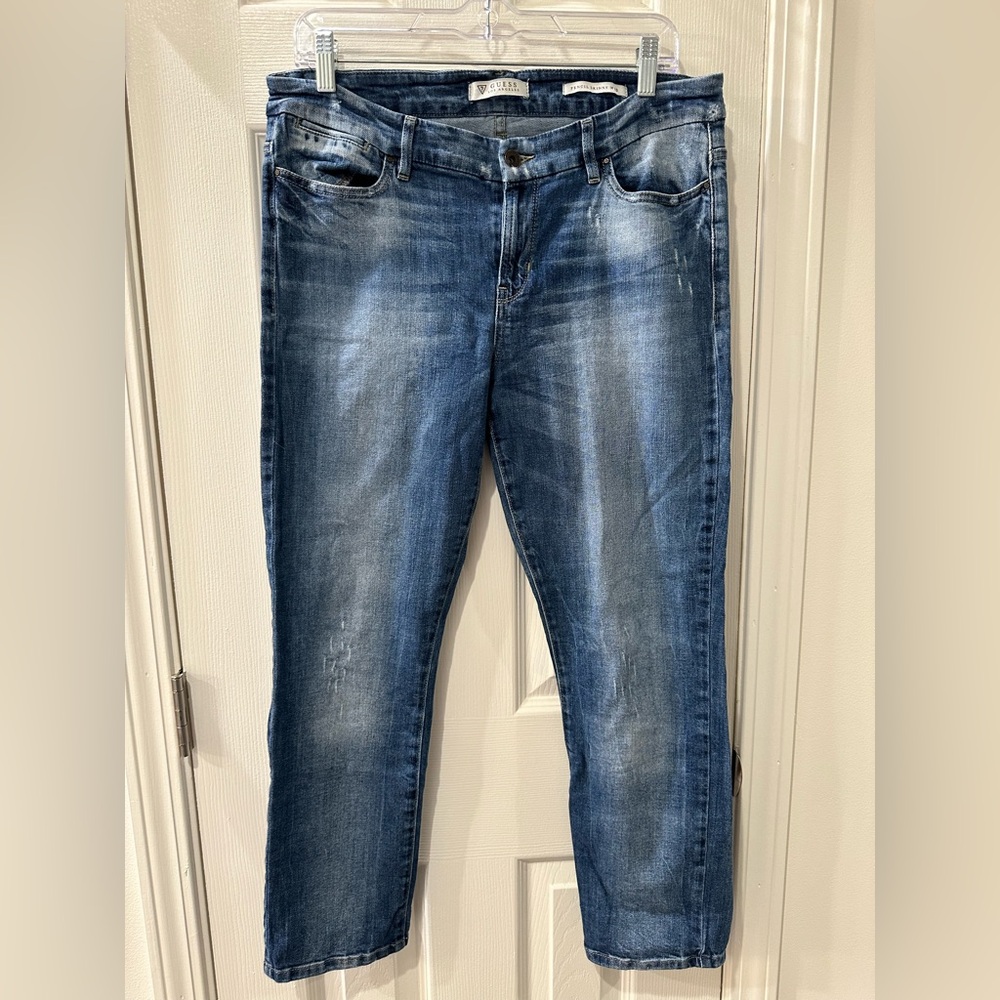Guess Dark Blue Straight Leg Jeans